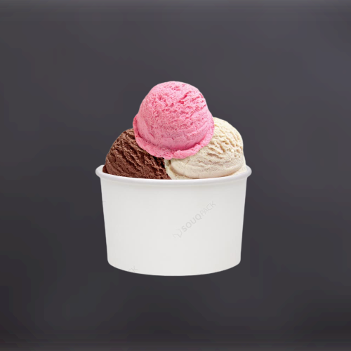 White cups for ice cream 8oz 